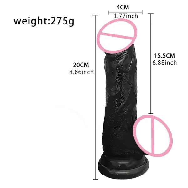 Clear realistic TPE dildo vibrant rainbow colors adult toy
